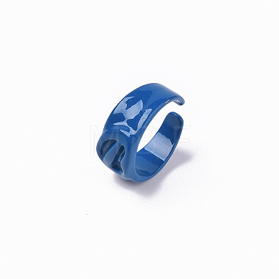 Spray Painted Alloy Cuff Rings RJEW-T011-34C-RS-1