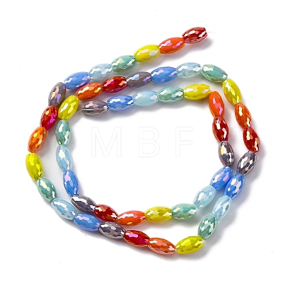 Electroplate & Gradient Color Glass Beads Strands LAMP-M023-04B-1