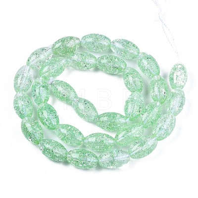Transparent Crackle Glass Beads Strands X-GLAA-S192-B-010E-1