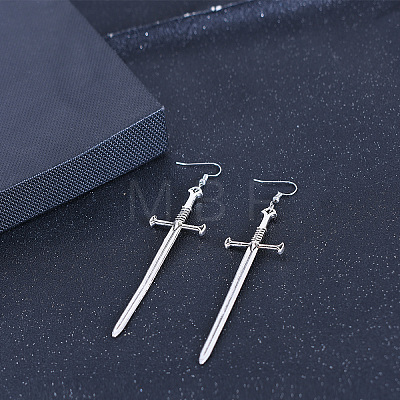 Fashionable Vintage Sword-Shaped Earrings ZZ1377-1