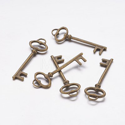 Tibetan Style Alloy Pendants X-TIBEP-14008-AB-FF-1