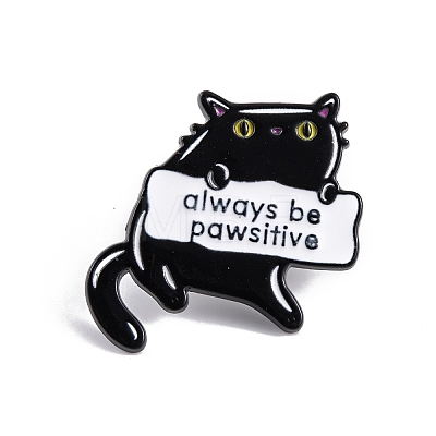 Cat Shape Enamel Pins JEWB-P041-B04-1