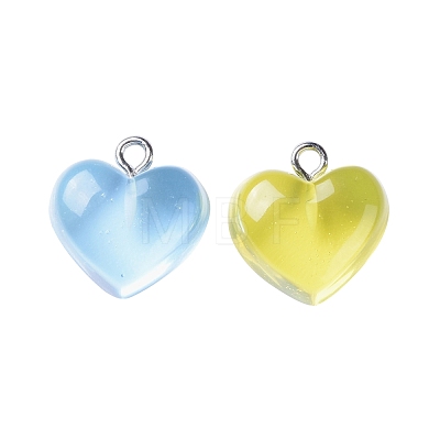 DIY 30Pairs Heart Resin Earrings Kits DIY-LS0001-03-1
