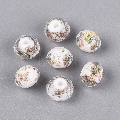 Handmade Foil Glass Beads FOIL-Q001-02J-1