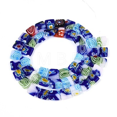 Handmade Millefiori Lampwork Beads Strands LAMP-T021-30A-1