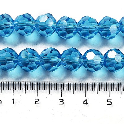 Electroplate Transparent Glass Beads Strands EGLA-A035-T10mm-A08-1