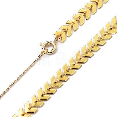 Brass Lariat Necklaces NJEW-JN03001-01-1