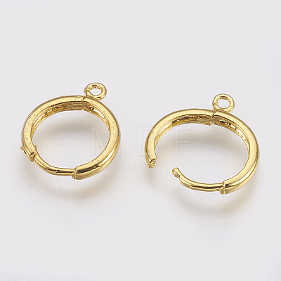 Brass Huggie Hoop Earring Findings LS-X-KK-R058-143G-1