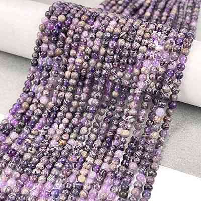 Natural Charoite Beads Strands G-M438-A03-01-1