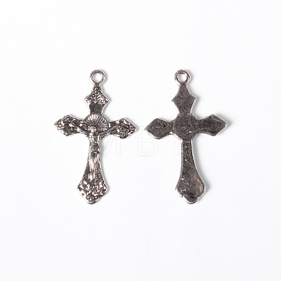 Vintage Style Antique Silver Tone Crucifix Cross Pendants X-LF11118Y-NF-1