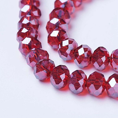 Electroplate Glass Beads Strands EGLA-A034-T1mm-A06-1