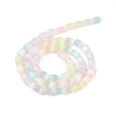 Macaron Color Natural Selenite Beads Strands G-F750-D01-1