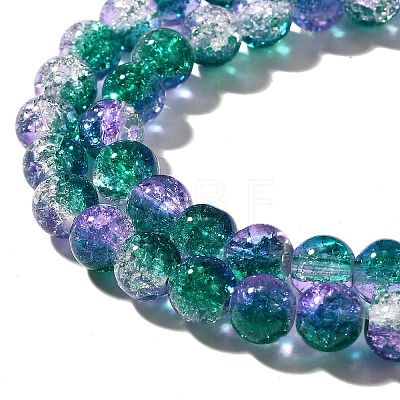 Crackle Glass Beads Strands X-CCG-C002-8mm-03-1