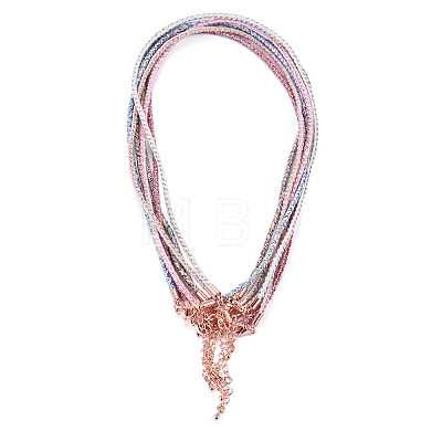 7Pcs 7 Colors 2.5MM Round Nylon Cotton Cord Necklace Making NJEW-TA0001-25RG-1