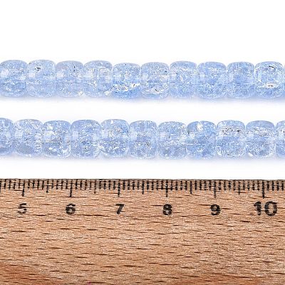 Crackle Transparent Glass Beads Strands GLAA-N069-03A-03-1