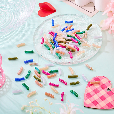 100Pcs Two Tone Acrylic Beads MACR-TA0002-80-1