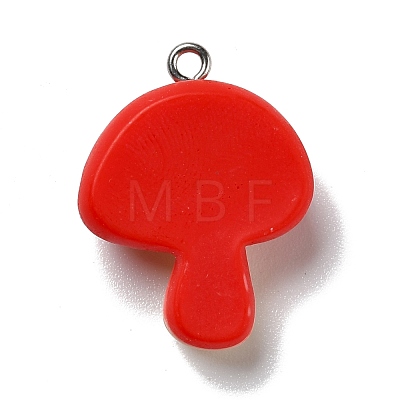 Autumn Theme Opaque Resin Pendants RESI-D055-027P-1