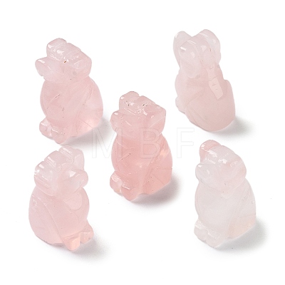 Natural Rose Quartz Carved Healing Figurines G-B062-03D-1