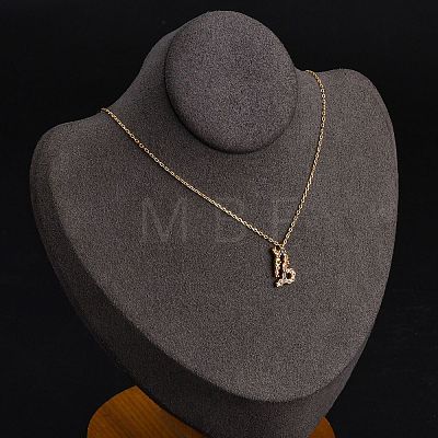 925 Sterling Silver Colorful Cubic Zirconia Constellation Pendant Cable Chain Necklaces for Women STER-R009-01G-08-1