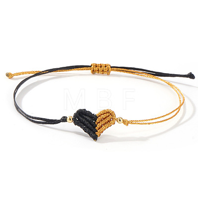 Polyester & Synthetic Fibre Cord Braided Bracelets for Women HY5944-2-1