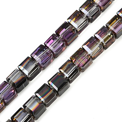 Electroplate Glass Beads Strands EGLA-B011-07A-HP02-1