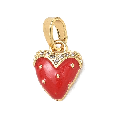 Brass Enamel Pendants CU-CBA5A06-01-1