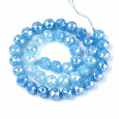 Anti-Tarnish Electroplate Glass Beads Strands GLAA-N064-10mm-03-1
