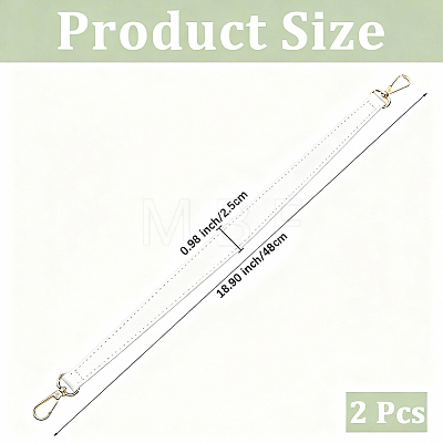 2Pcs PU Leather Bag Handles FIND-CL0002-16B-1