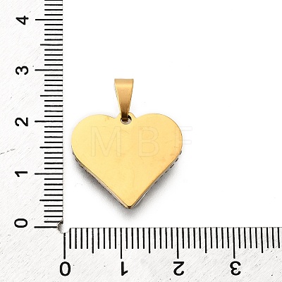 201 Stainless Steel Clay Pendants STAS-R166-02D-G-1
