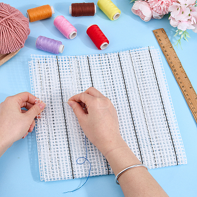 Polyester Carpet Crochet Mesh Fabric AJEW-WH0481-751-1