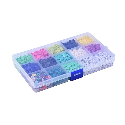2470~2600 Pcs 13 Colors Heishi Beads Kits DIY-X0293-75-1
