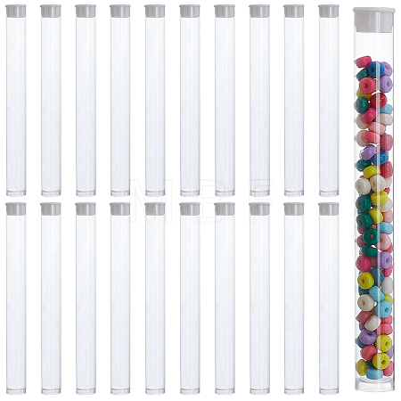 Transparent PVC Plastic Bead Storage Tubes AJEW-CY0002-91-1
