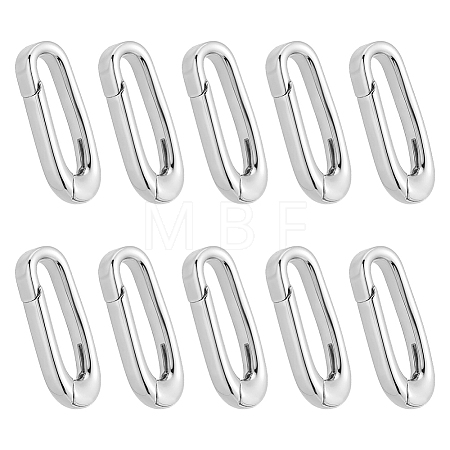 Brass Spring Gate Rings KK-WH0816-056P-1