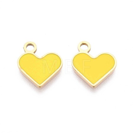 304 Stainless Steel Enamel Charms STAS-L022-483G-03-1