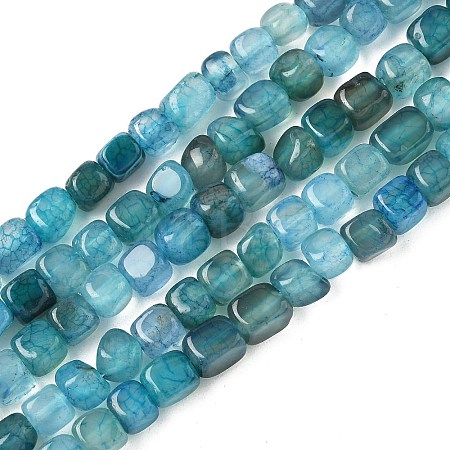 Natural Dragon Veins Agate(Dyed & Heated) Beads Strands G-G177-E15-03-1