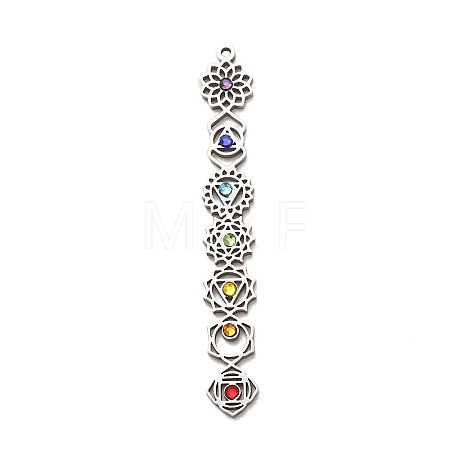 Chakra 304 Stainless Steel Big Pendants STAS-F367-14P-1