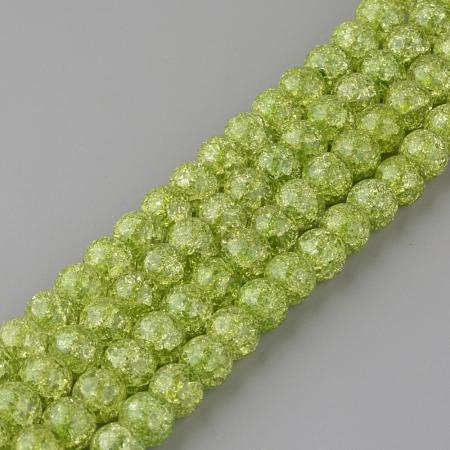 Synthetic Crackle Quartz Beads Strands GLAA-S134-10mm-18-1