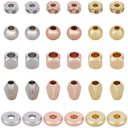 171Pcs 15 Styles Brass & Cubic Zirconia Beads Findings Kits KK-BBC0025-83-1
