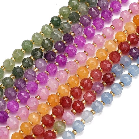 Dyed Imitation Jade Glass Beads Strands GL-Z001-02B-1
