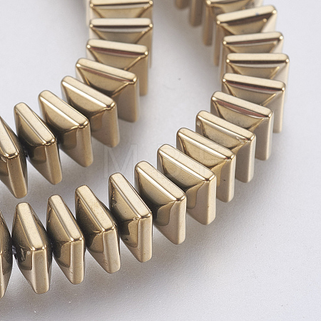 Electroplated Non-magnetic Synthetic Hematite Bead Strand X-G-E495-08A-1