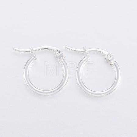 304 Stainless Steel Hoop Earrings EJEW-H327-01B-1
