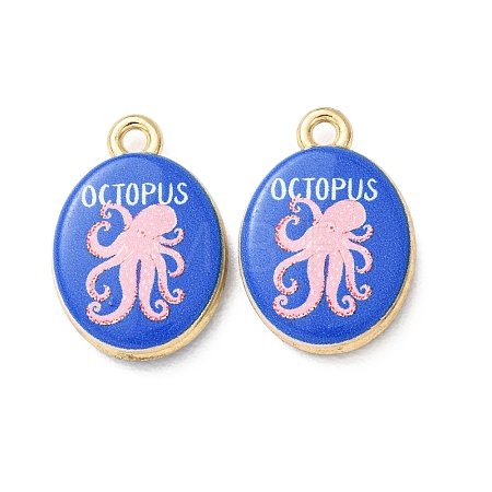 Printed Alloy Pendants AL-CBA7256-21G-1