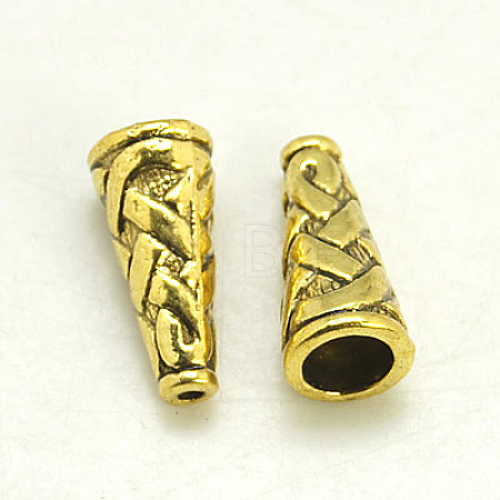 Tibetan Style Alloy Bead Cone TIBEB-00821-AG-R-1