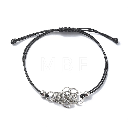 304 Stainless Steel Macrame Pouch Bracelet Making for Stone Holder AJEW-JB01193-01-1