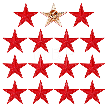 15Pcs Alloy Enamel Brooches JEWB-HY0001-55-1