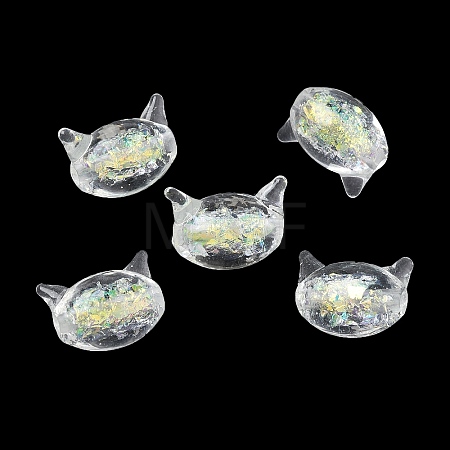 Handmade Foil Lampwork Beads FOIL-Z002-01B-1