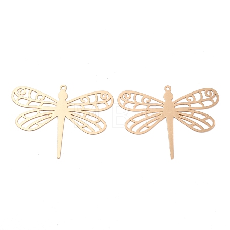 Long-Lasting Plated Brass Filigree Pendants KK-K336-34KCG-1