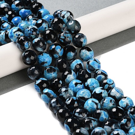 Natural Fire Crackle Agate Beads Strands G-M437-A01-01H-1