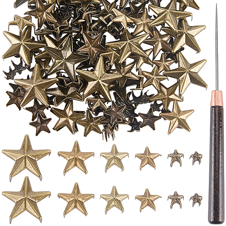 150Pcs 6 Styles Iron Rivets IFIN-CL0001-05AB-1