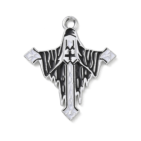 Halloween Alloy Enamel Pendants AL-CBA492B-01F-P-1